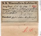 Etiketten zu Calcit (NHMW-MIN-As585)